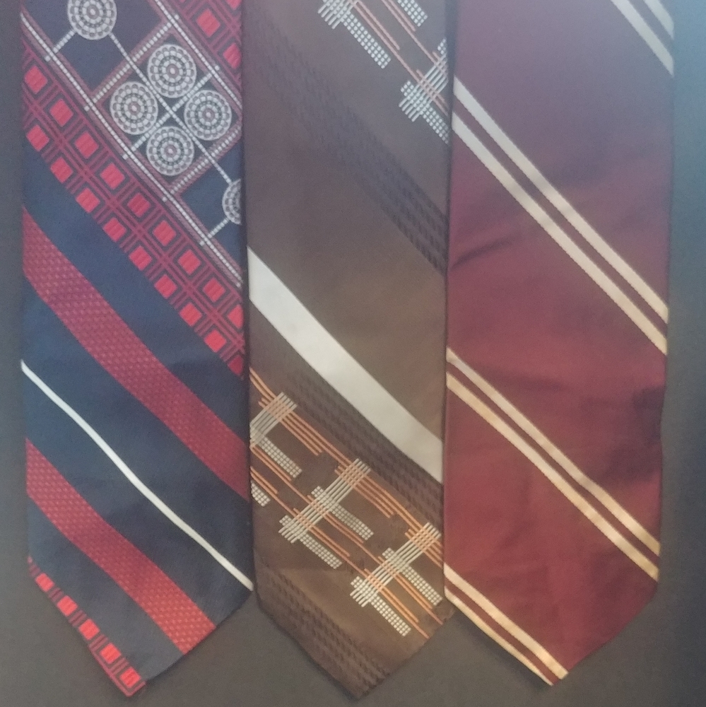 Lot of 3 Neckties-Men's Vintage